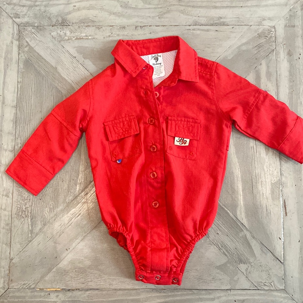 BullRed Easy Dry Fishing Baby Onesie. 6 months size